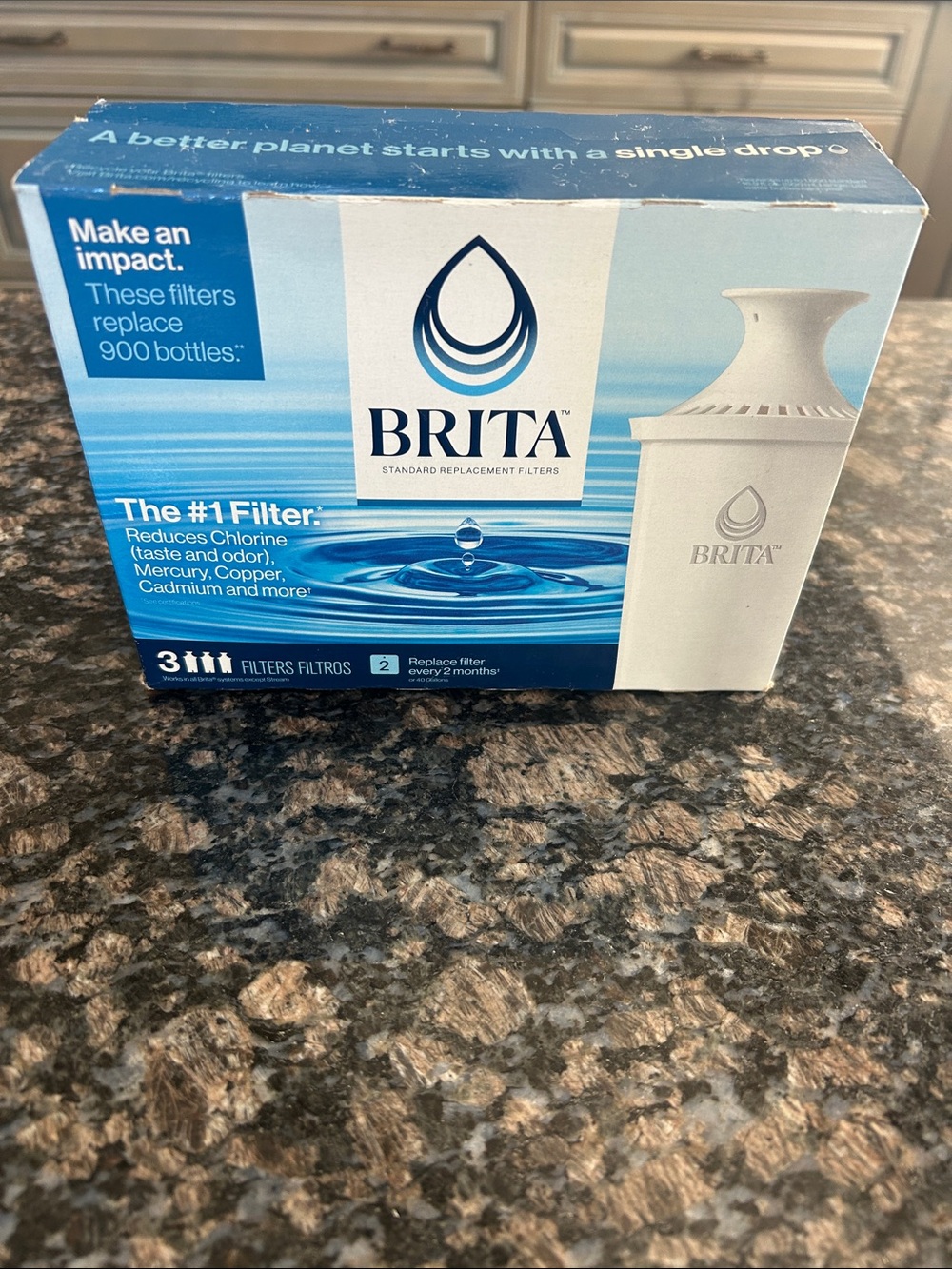 BRITA STANDARD REPLACEMENT FILTERS 3 CT NET